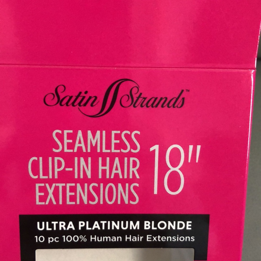 Satin Strands 18” clip hair extensions- Never worn - Picture 2 of 3